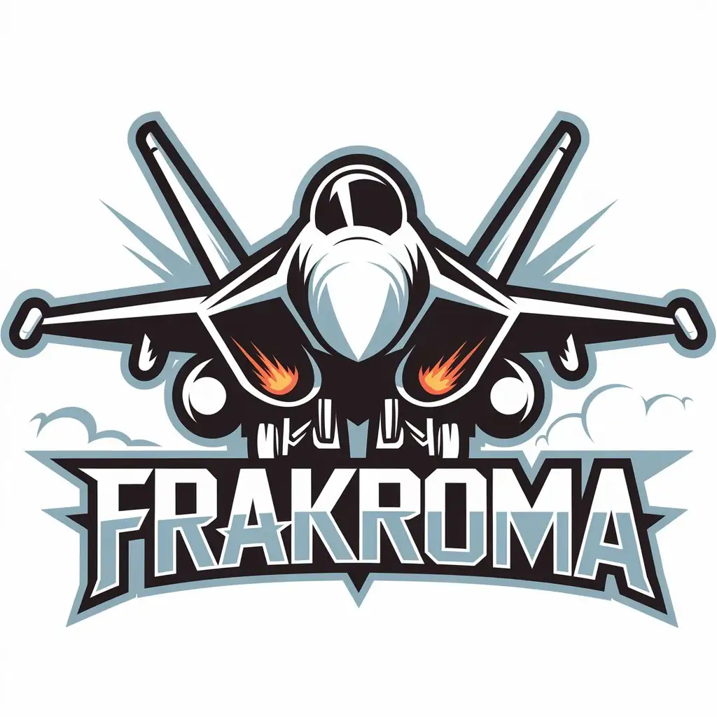 LOGO Design for Frakroma Fighter Jet Symbol with Aggressive and Modern Style