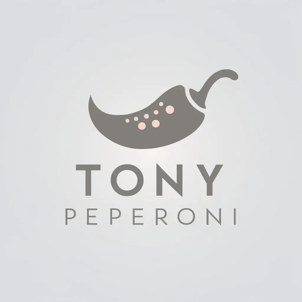 LOGO Design For Tony Pepperoni Minimalist Chili Pepper with Spice Symbolism