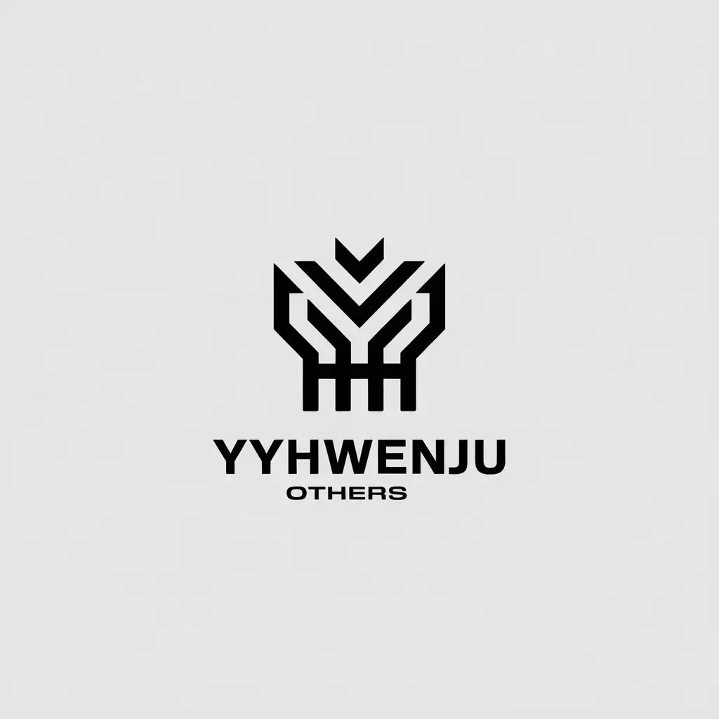 a vector logo design,with the text "YYHWENJU", main symbol:YH,Minimalistic,be used in Others industry,clear background