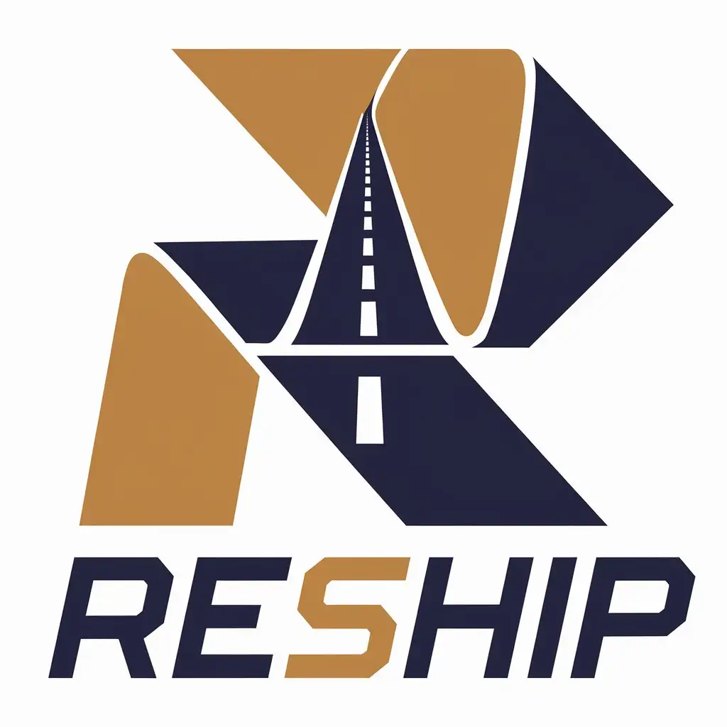 LOGO-Design-For-ReShip-Road-and-Highway-Theme-for-Delivery-Industry