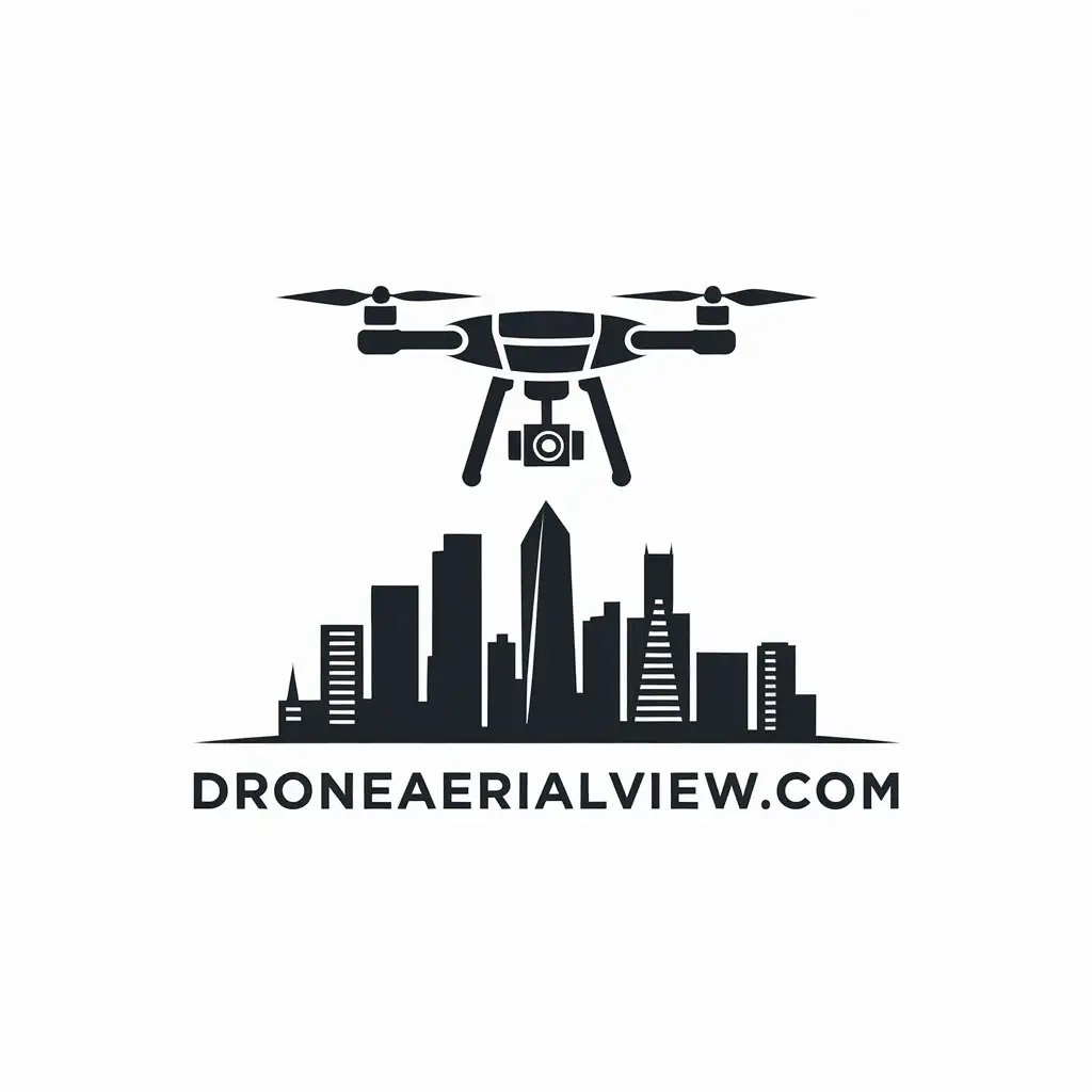 LOGO Design for DroneAerialViewcom Minimalistic Drone Symbol with Clear Background for Technology Industry