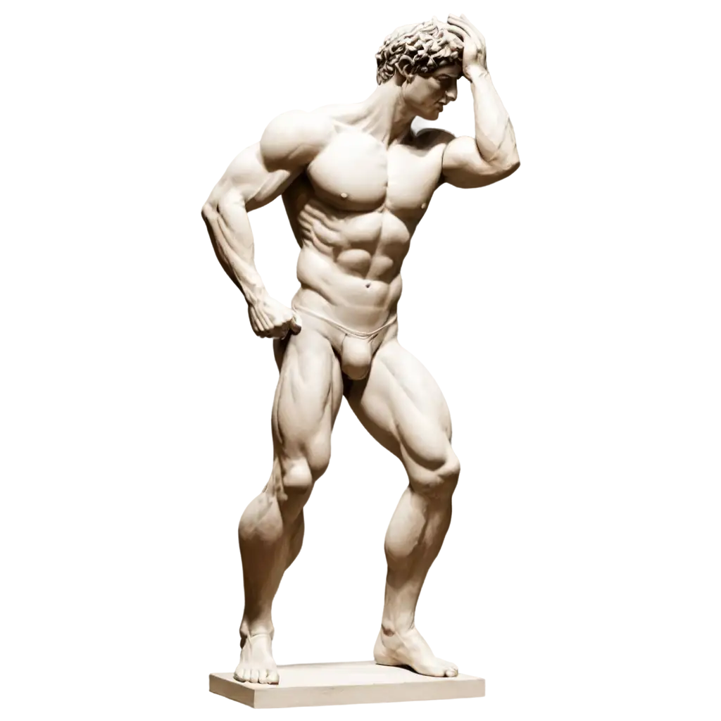 Greek-Sculpture-Flexing-Muscle-Male-Statue-PNG-HighQuality-Image-for-Digital-Art-and-Design
