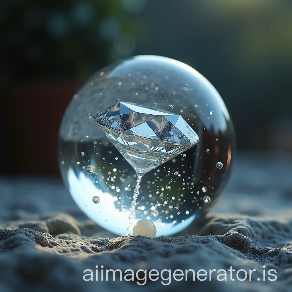 Diamond in a glass ball