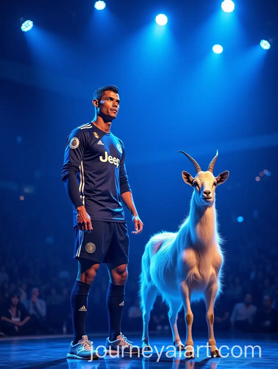 Cristiano-Ronaldo-on-Americas-Got-Talent-Stage-with-Glowing-Goat
