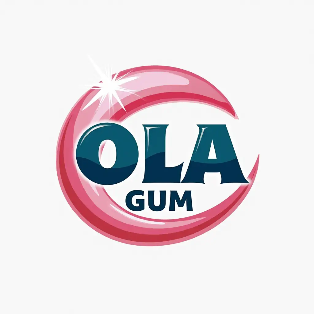 generate a logo for chewing gum with the name OLA GUM. A modern, attractive and serious logo