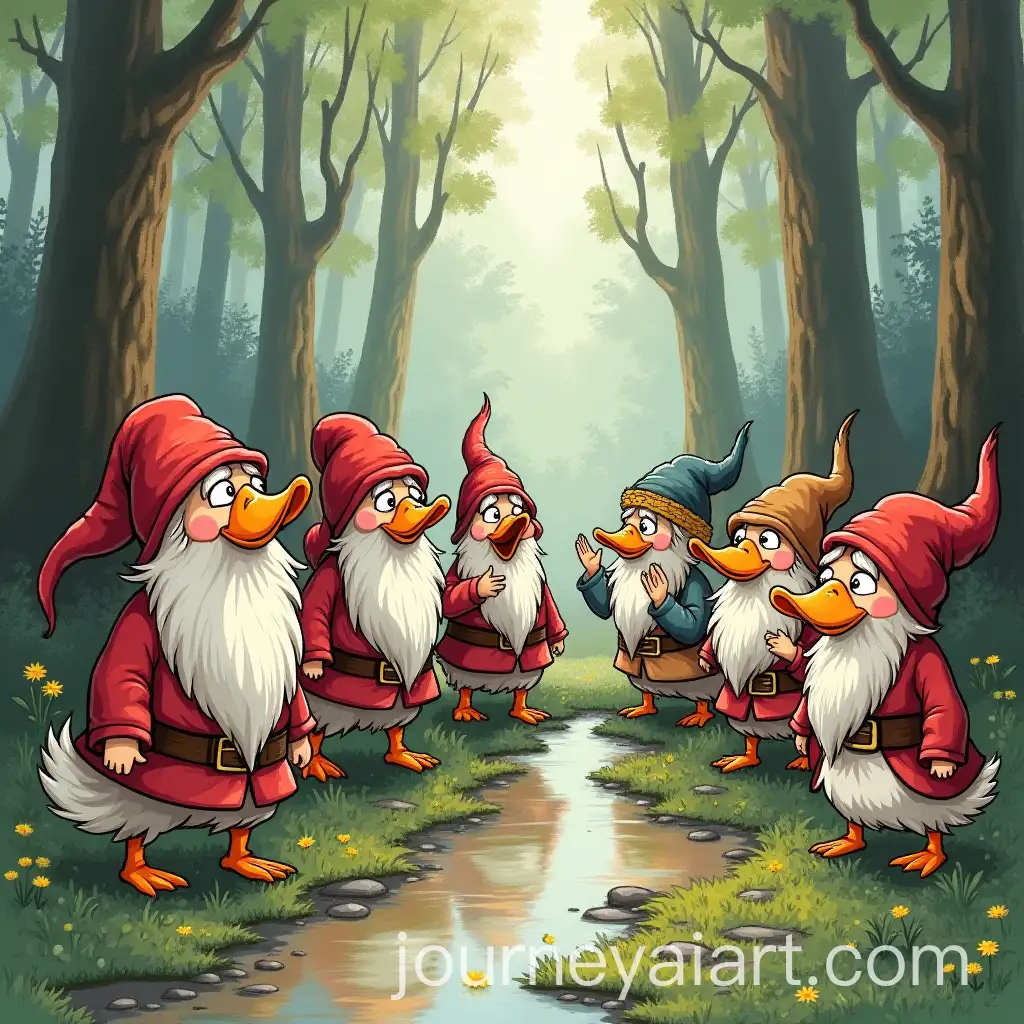 Enchanted-Forest-of-Dwarfs-with-Duck-Symbolism