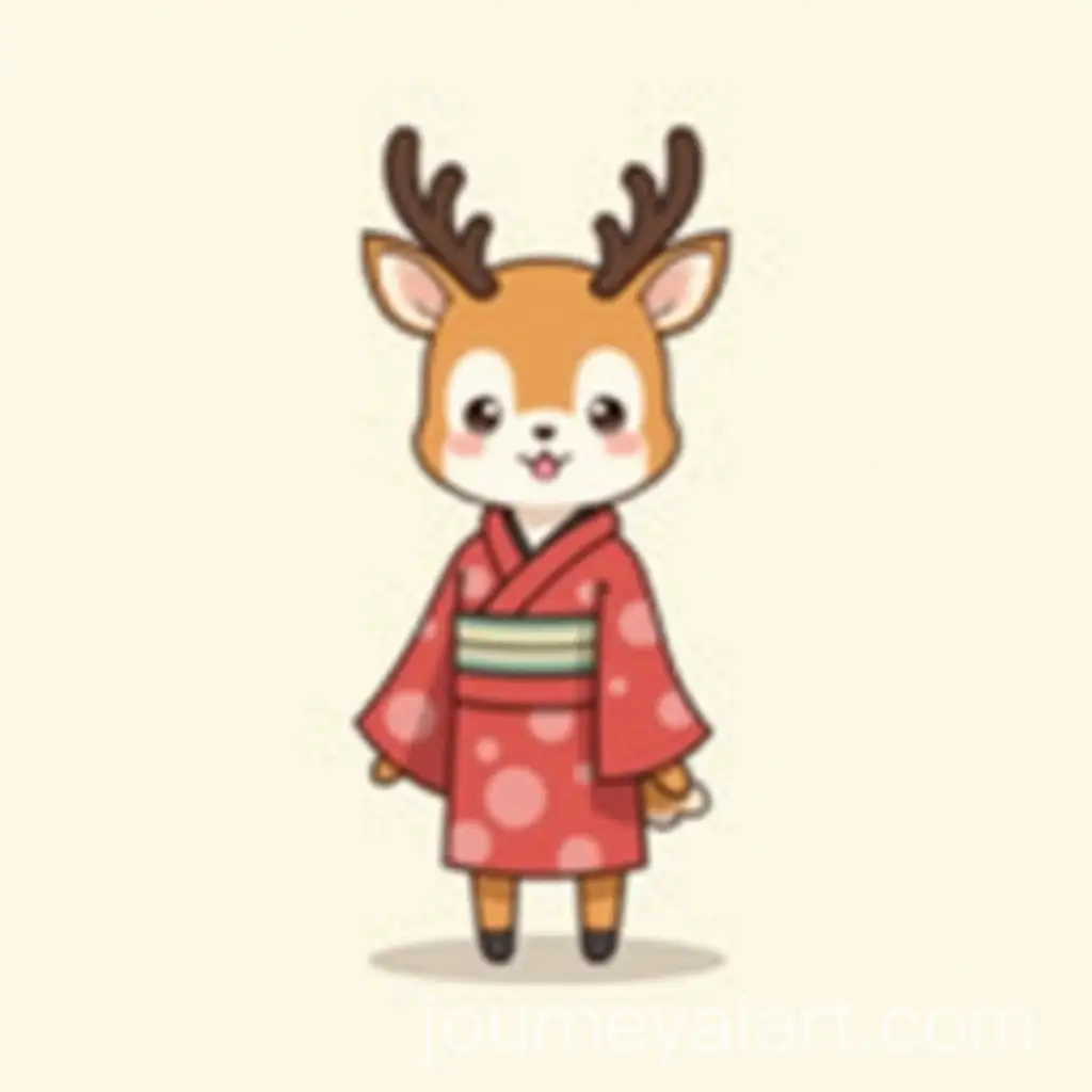 Deer-in-Japanese-Kimono-Standing-Upright-with-Sweet-Smile-in-Anime-Style