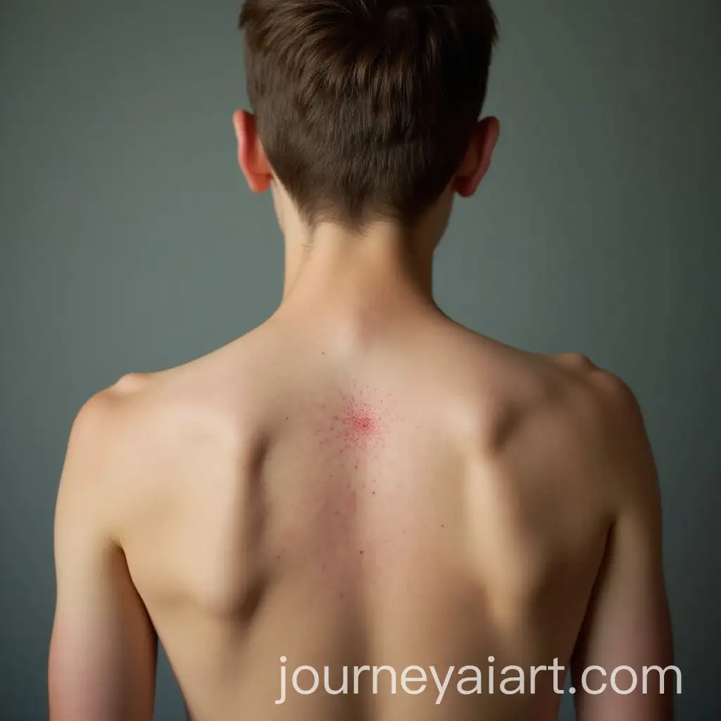 Teenager-with-Pimple-on-His-Back-Viewed-from-Behind