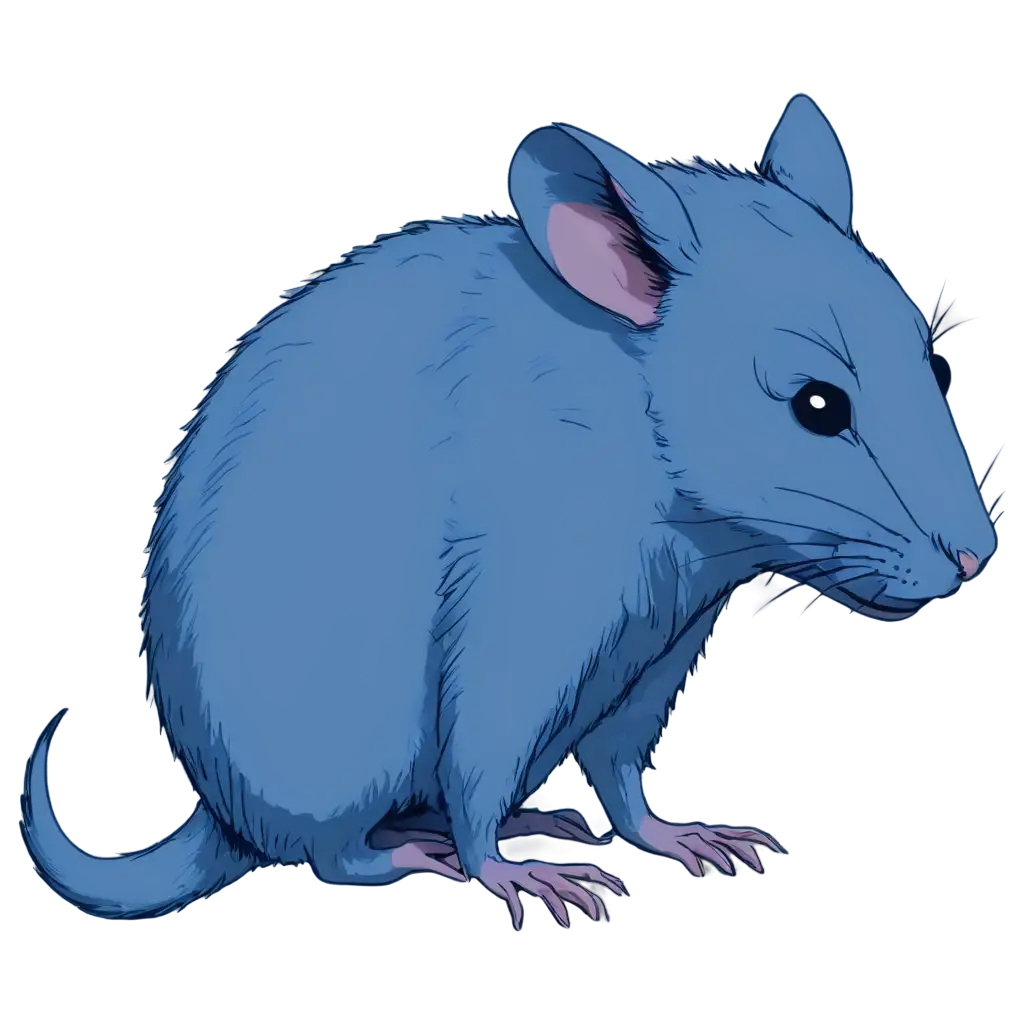 Blue-Rat-Drawing-2D-PNG-Image-Creative-and-HighQuality-Artwork