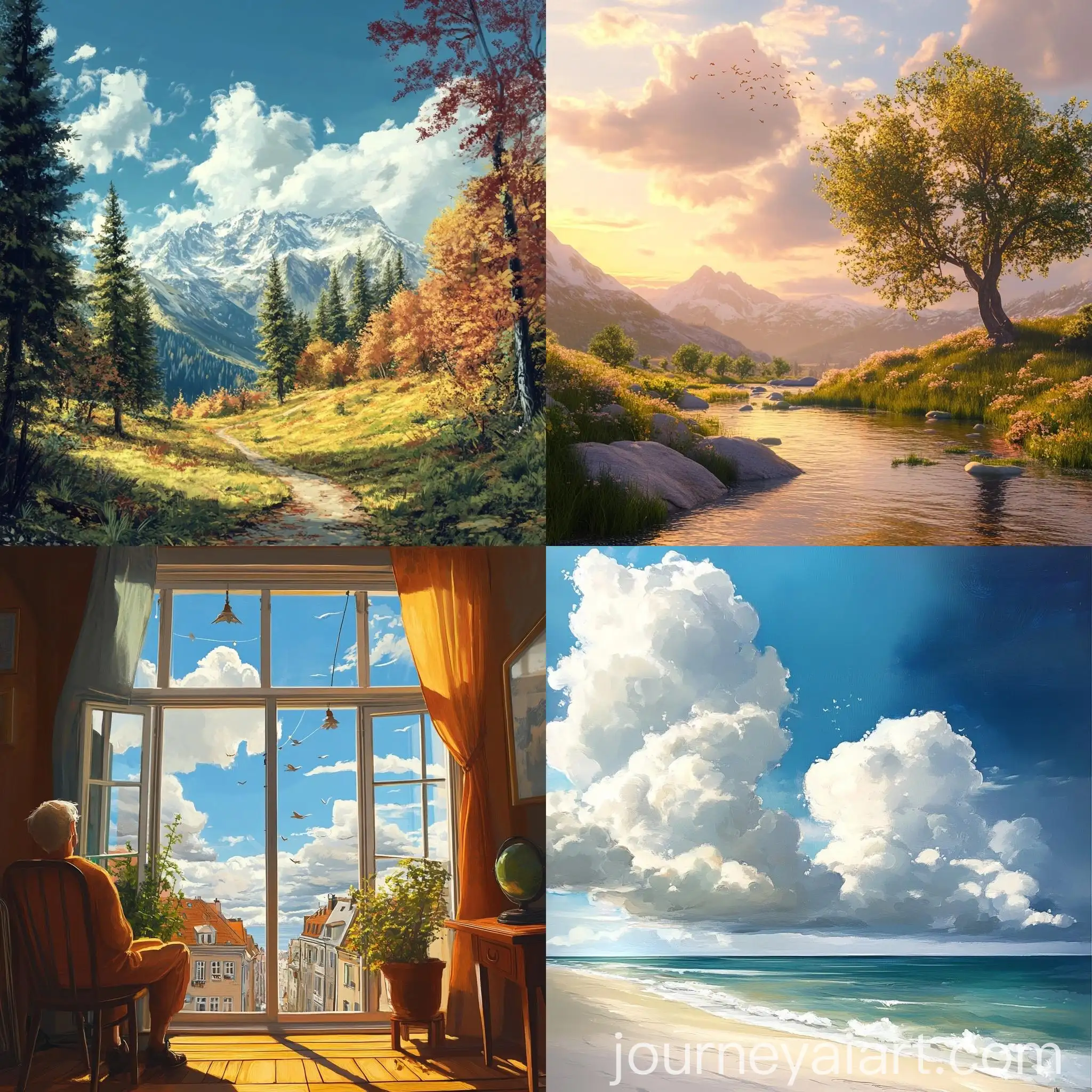 A-Peaceful-Countryside-Landscape-with-Rolling-Hills-and-Clear-Blue-Sky