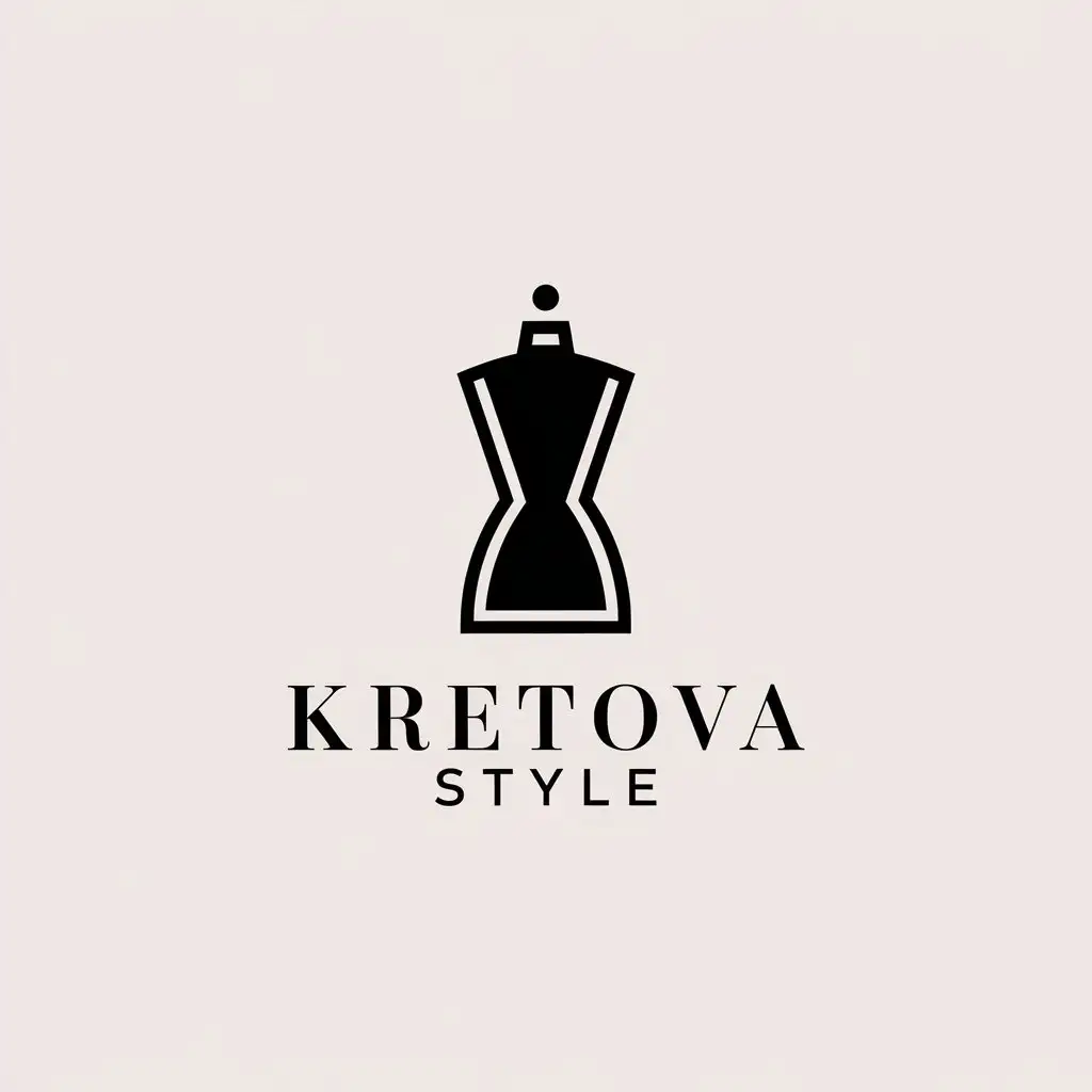 a vector logo design,with the text "Kretova Style", main symbol:Fashion,Minimalistic,clear background