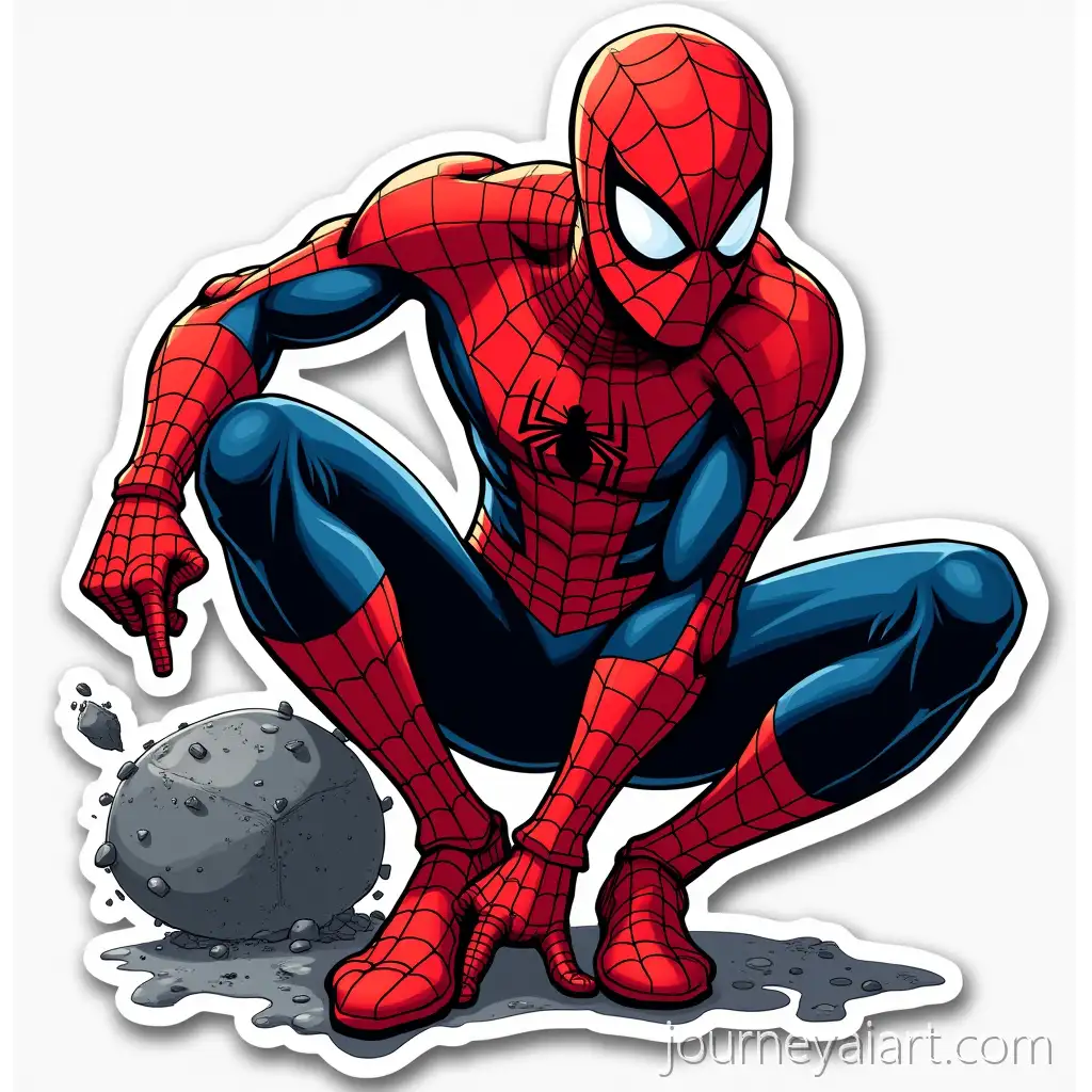 SpiderMan-Comic-Sticker-Design-with-Bold-Action-Poses