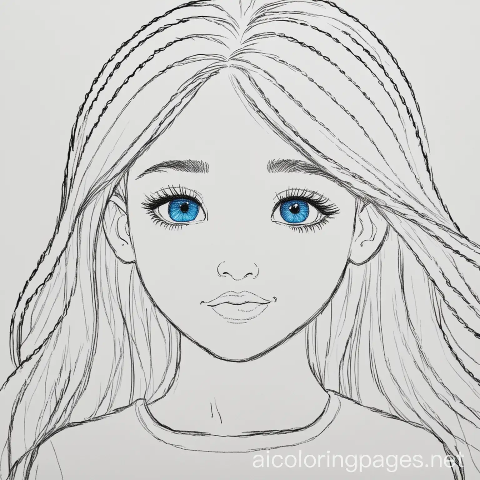 Coloring-Page-of-a-Long-BlondeHaired-Girl-with-Blue-Eyes