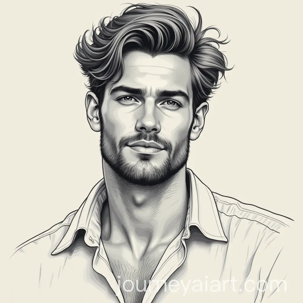 Handsome-Man-Portrait-Sketch-with-Detailed-Features