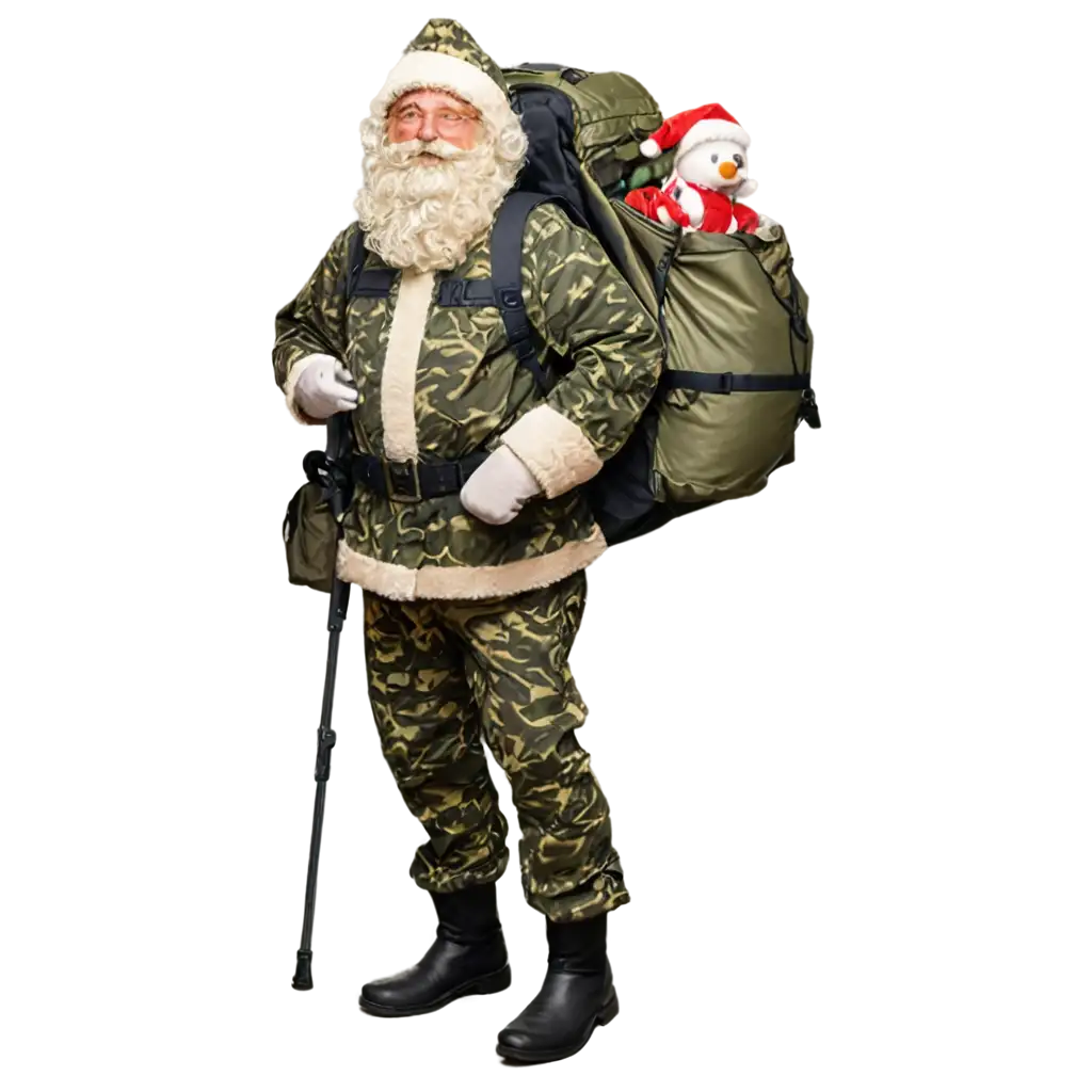 Santa-Claus-in-Camouflage-PNG-Image-Smiling-Santa-with-a-Backpack-of-Toys