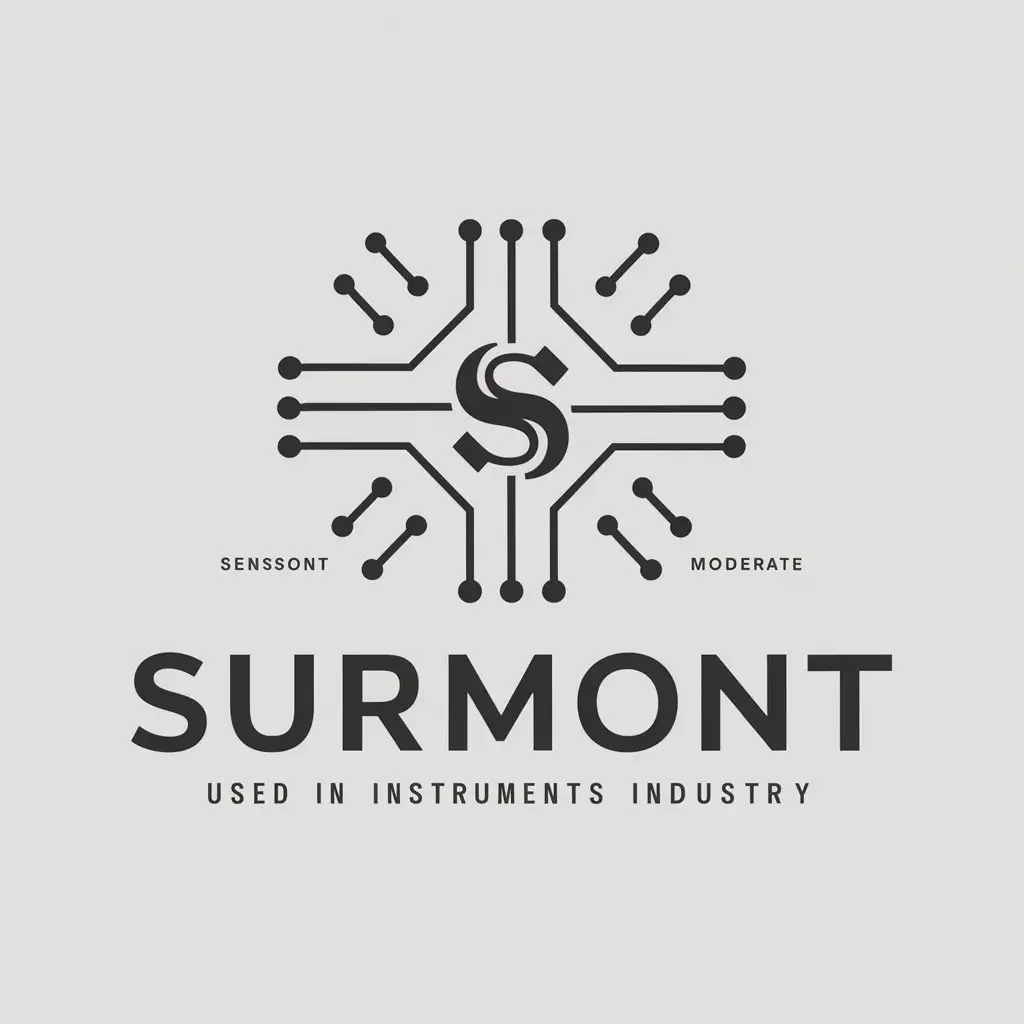 LOGO-Design-For-Surmont-Modern-Sensor-Circuit-Board-Symbol