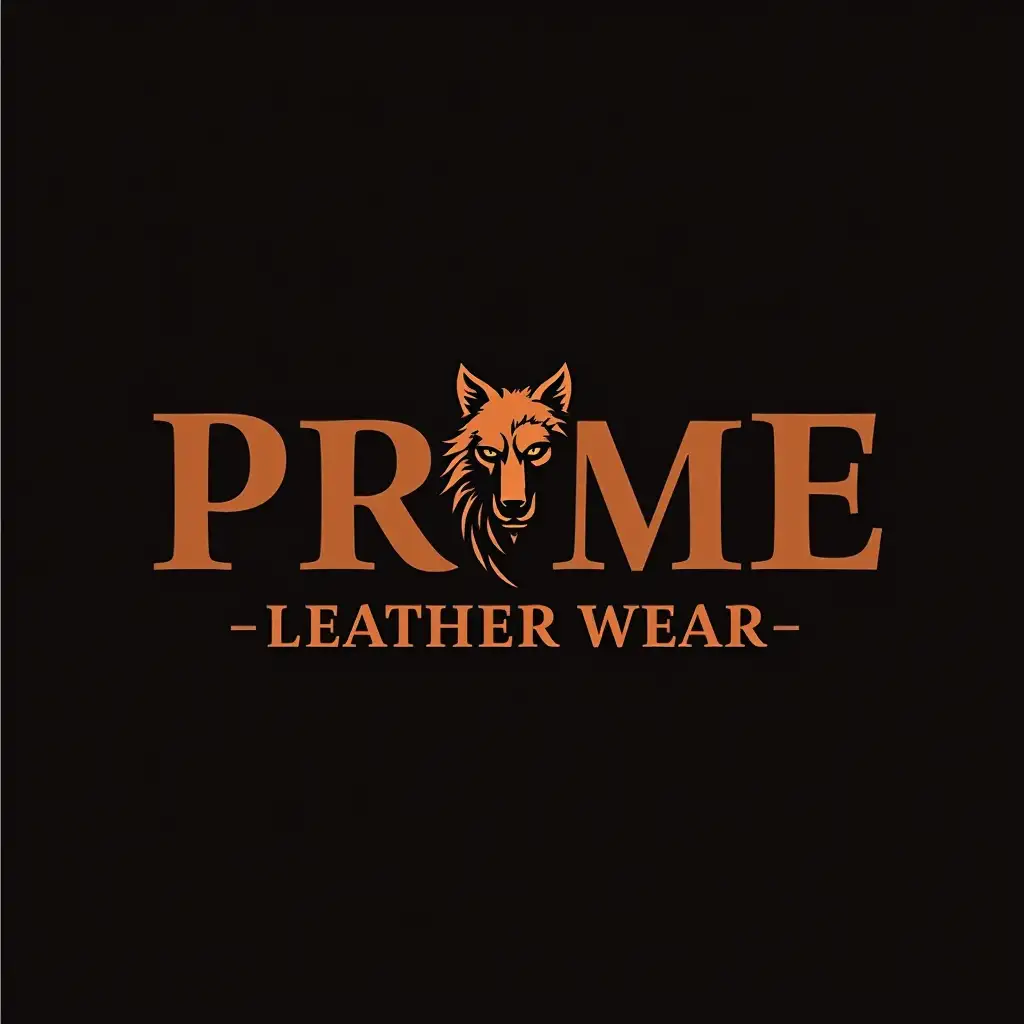 Stylized-Wolf-Logo-for-Prime-Leather-Wear-Premium-Leather-Jacket-Brand