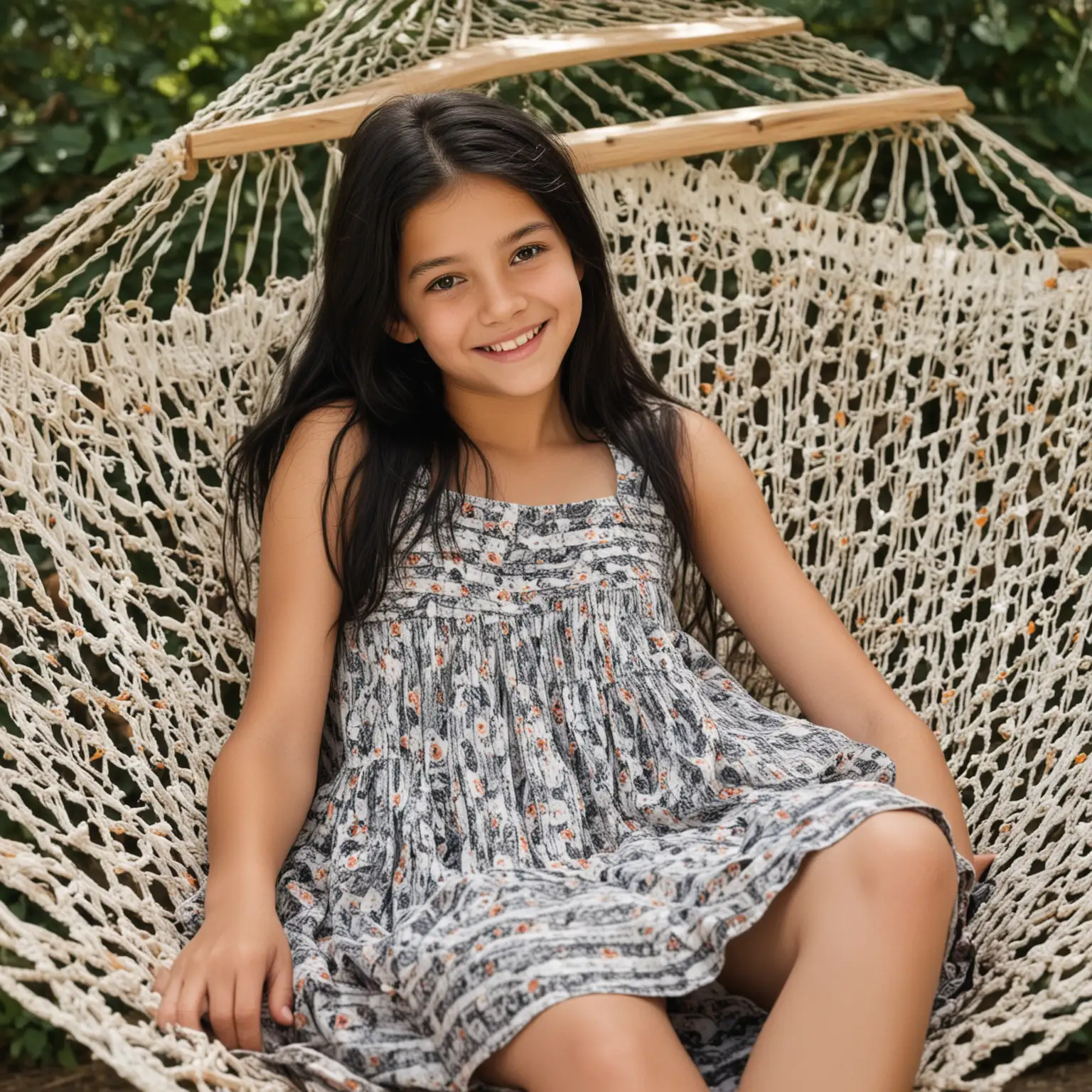 Shy-13YearOld-Girl-Relaxing-in-a-Hammock-on-a-Summer-Day