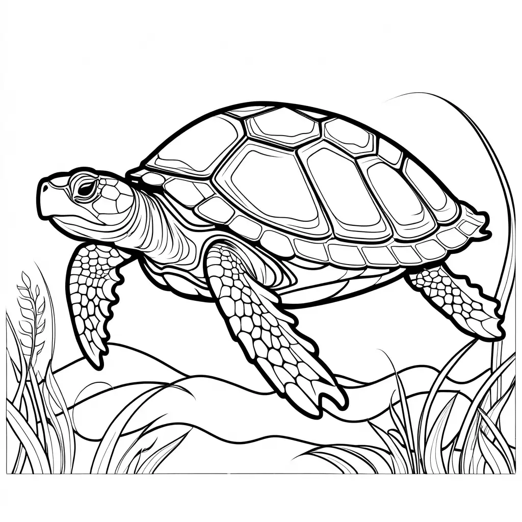 Cartoon-Turtle-Coloring-Page-for-Kids