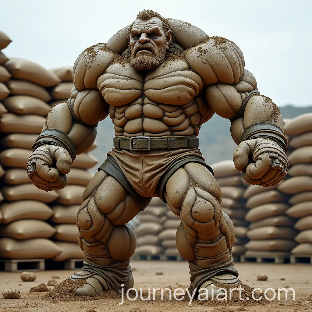 Rock-Golem-MMA-Fighter-in-Tattered-Combat-Shorts