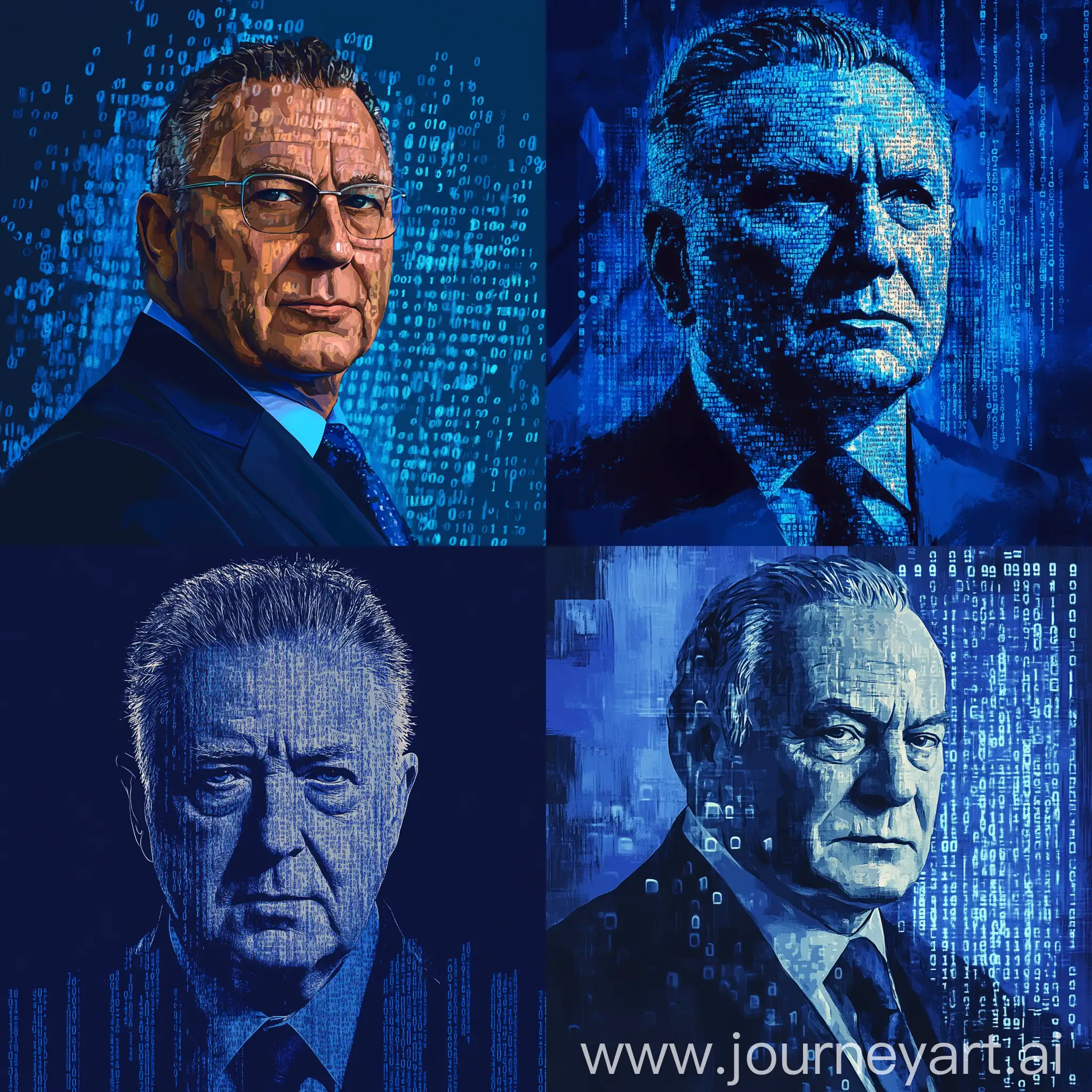 Vladimir-Zhirinovsky-in-Binary-Code-Style-on-Blue-Background