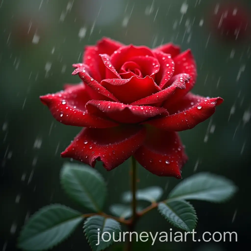 RainKissed-Red-Rose-Flower-with-WindSwept-Petals