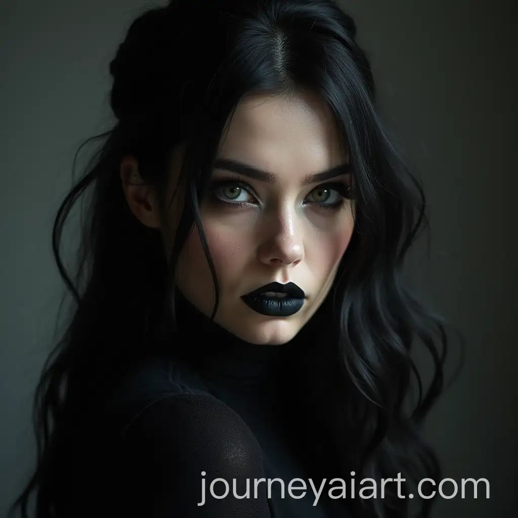 Gothic-Style-High-Fashion-Model-with-Sunken-Cheeks-and-Strong-Gaze