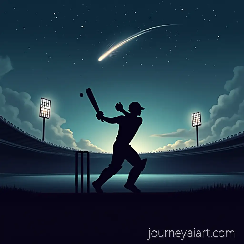 CricketerAI-Art-Prompt-Expansion-in-Action-with-Shooting-Star-and-Stadium-Background