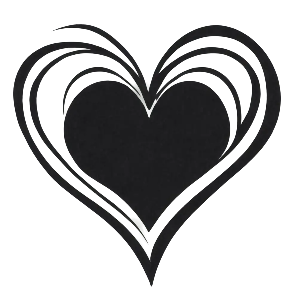 Stylized-Black-Heart-Tattoo-PNG-Image-for-Creative-Designs-and-Artistic-Projects