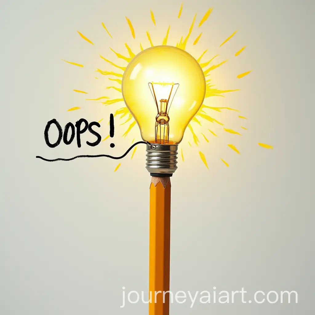 AAI-Art-Prompt-Expansion-Pencil-Breaking-with-OOPS-Transforming-into-a-Shining-Lightbulb