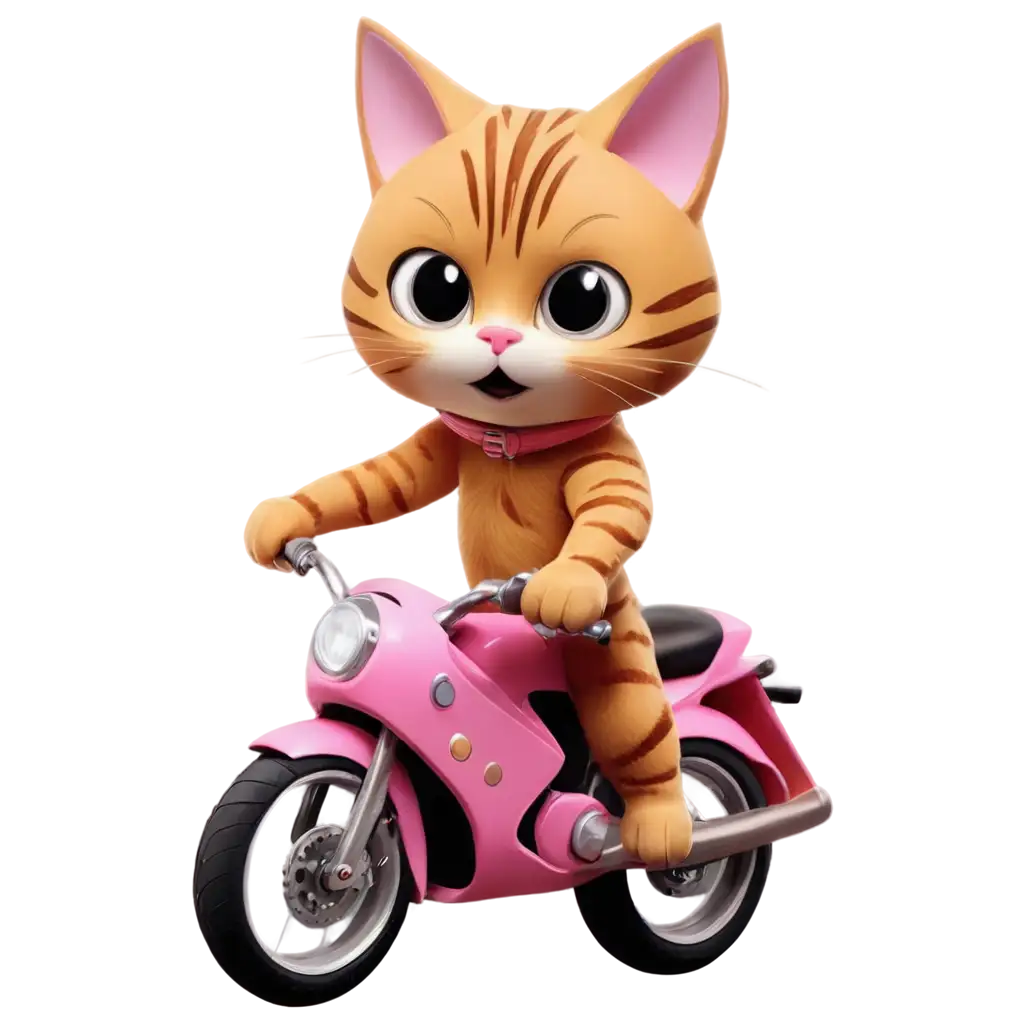 Create a cat riding super bike