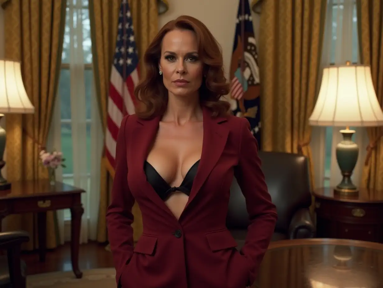 58YearOld-Sigourney-Weaver-in-Bikini-Photoshoot-in-the-Oval-Office