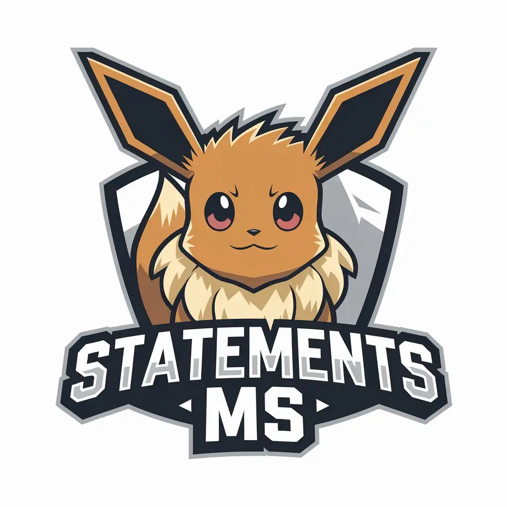 LOGO Design for Statements MS Finance Industry Mascot with Pokemon Evee Moderate Style