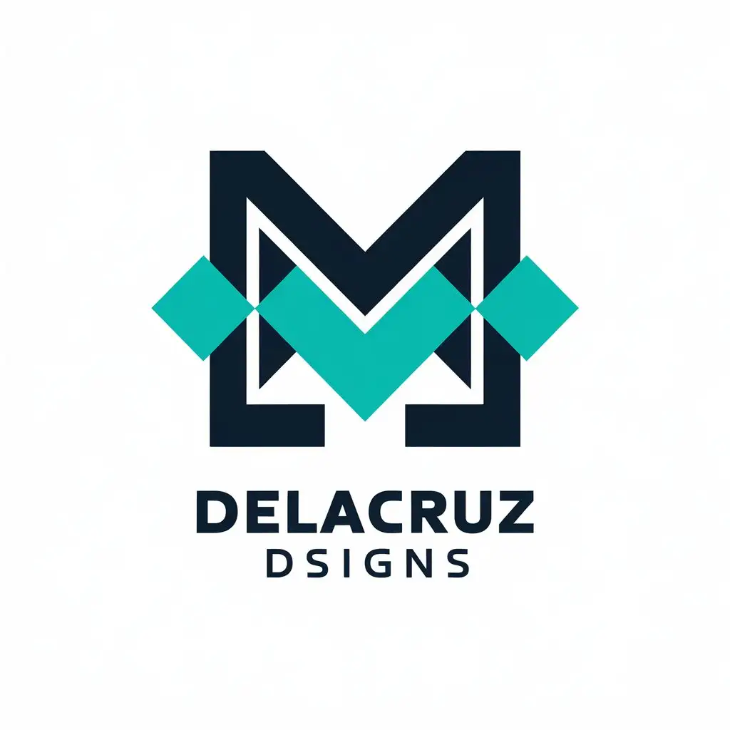 LOGO Design for Delacruz Designs Modern and Minimalist M Symbol for Technology Industry