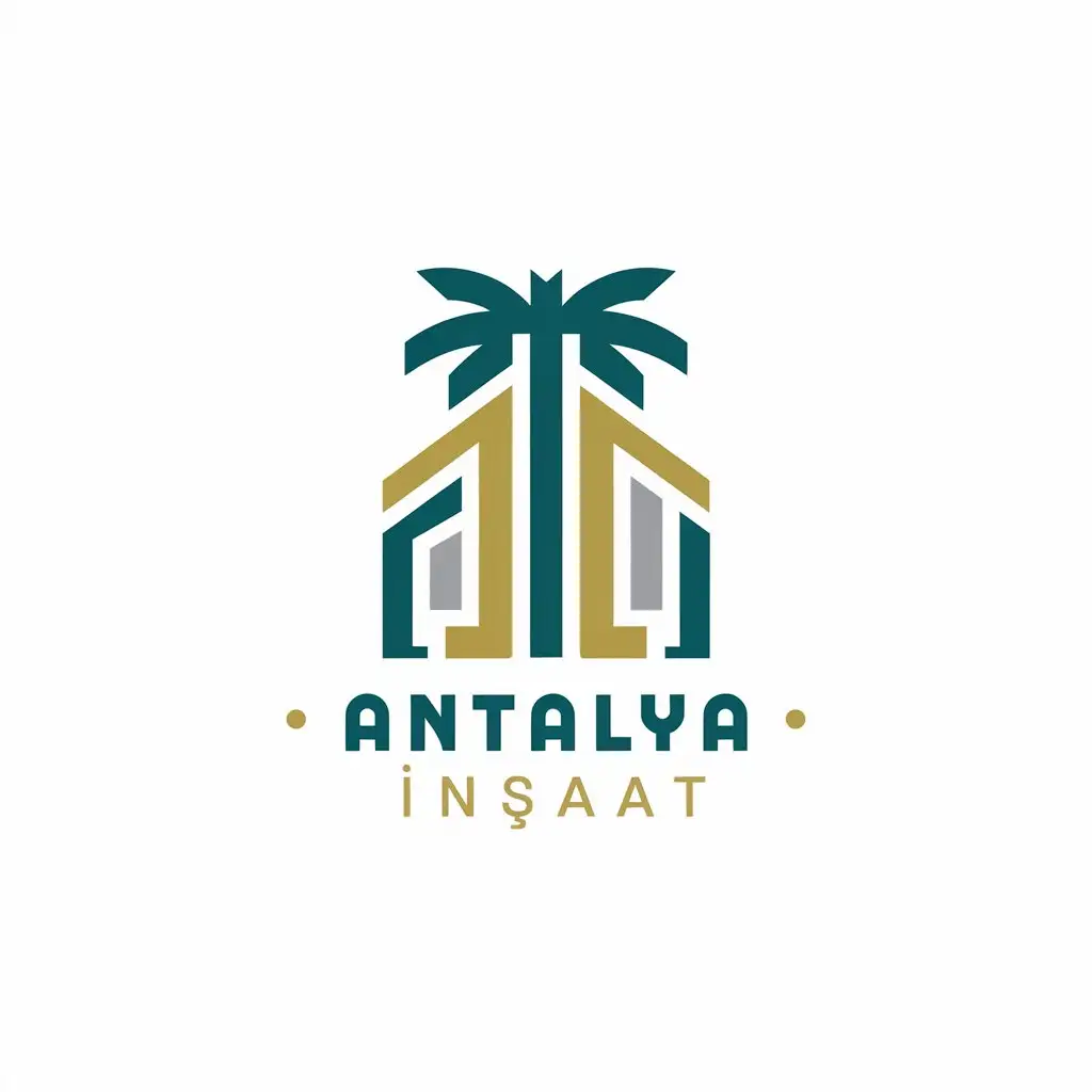 LOGO Design for Antalya naat Modern Abstract with Palm Leaf Geometric and Elegant Style