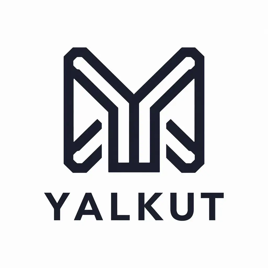 a vector logo design,with the text "YalKut", main symbol:X,Moderate,be used in Technology industry,clear background