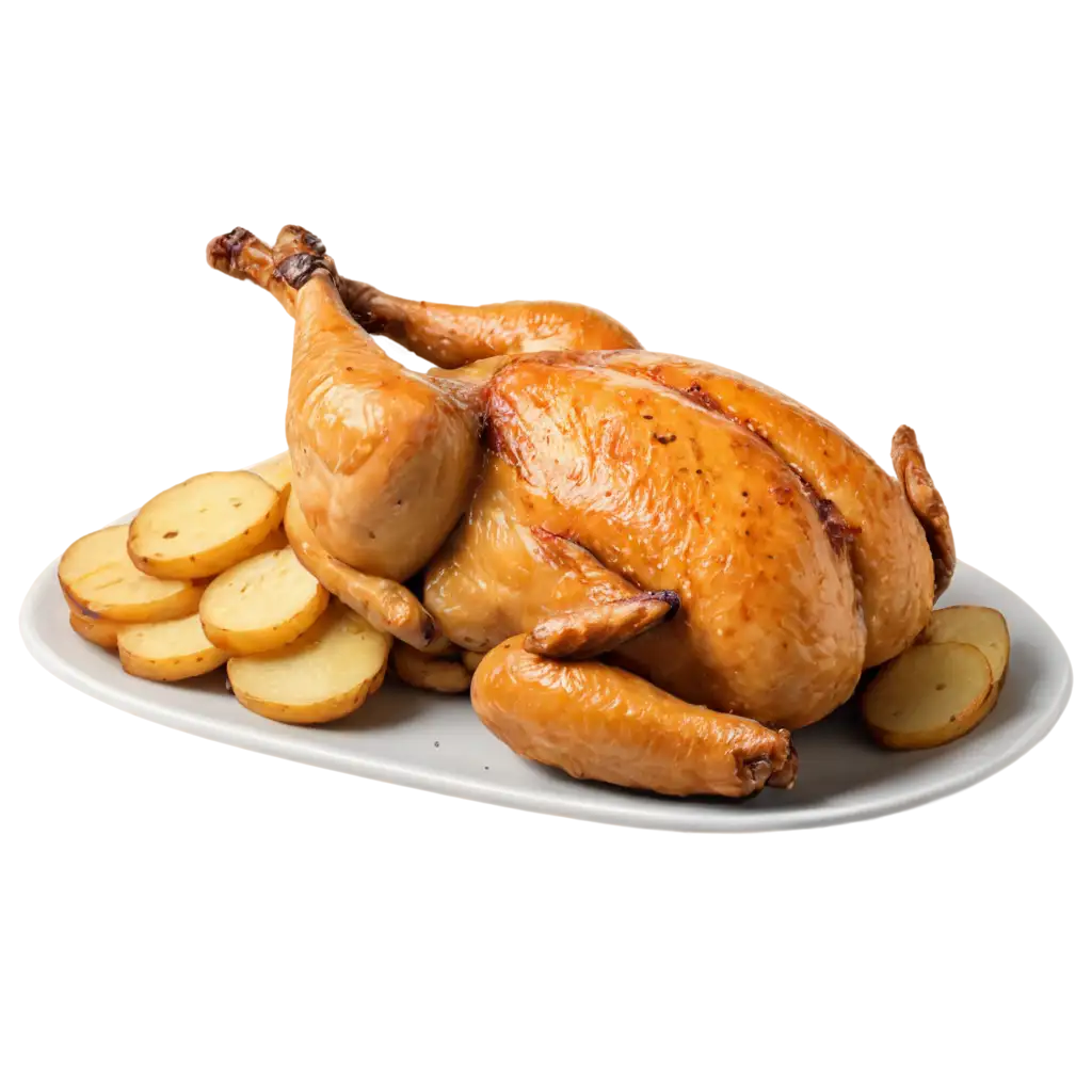 Roasted-Chicken-with-Potato-PNG-Image-Delicious-and-Appetizing-Food-Photography