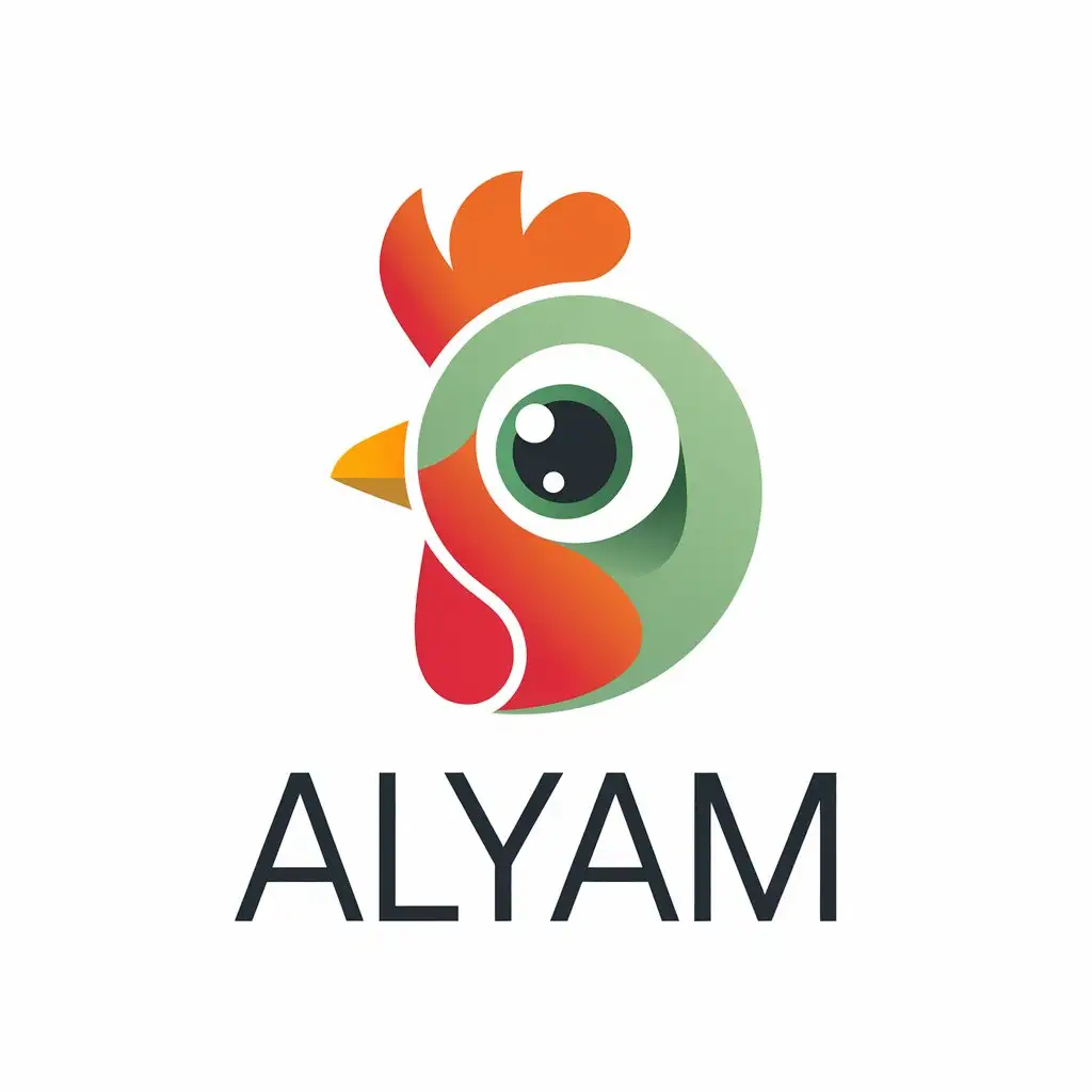 LOGO Design for Chicken Surveillance Minimalistic Vector with Cold Earthy Tones and Light Green Base for Farming Industry