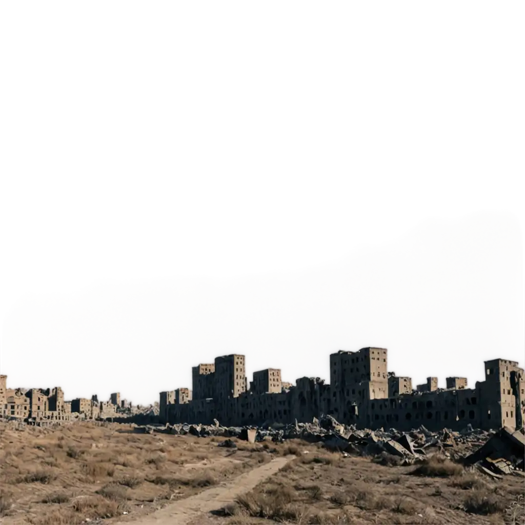 RuPNG-Image-Usage-Scenariosins-of-a-Desolate-City-in-a-Wasteland-Landscape-HighQuality-PNG-Image-for-Digital-Art