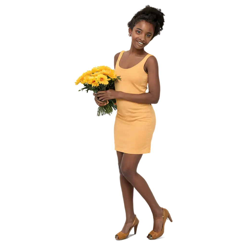 HighQuality-PNG-Image-of-a-Black-Ethiopian-Girl-Holding-a-Yellow-Flower