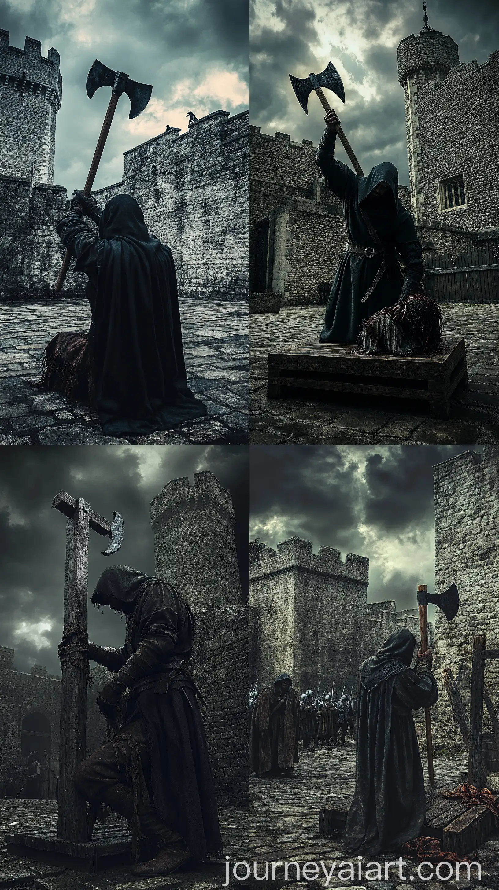 Medieval-Executioner-About-to-Execute-Condemned-Traitor-at-Tower-of-London