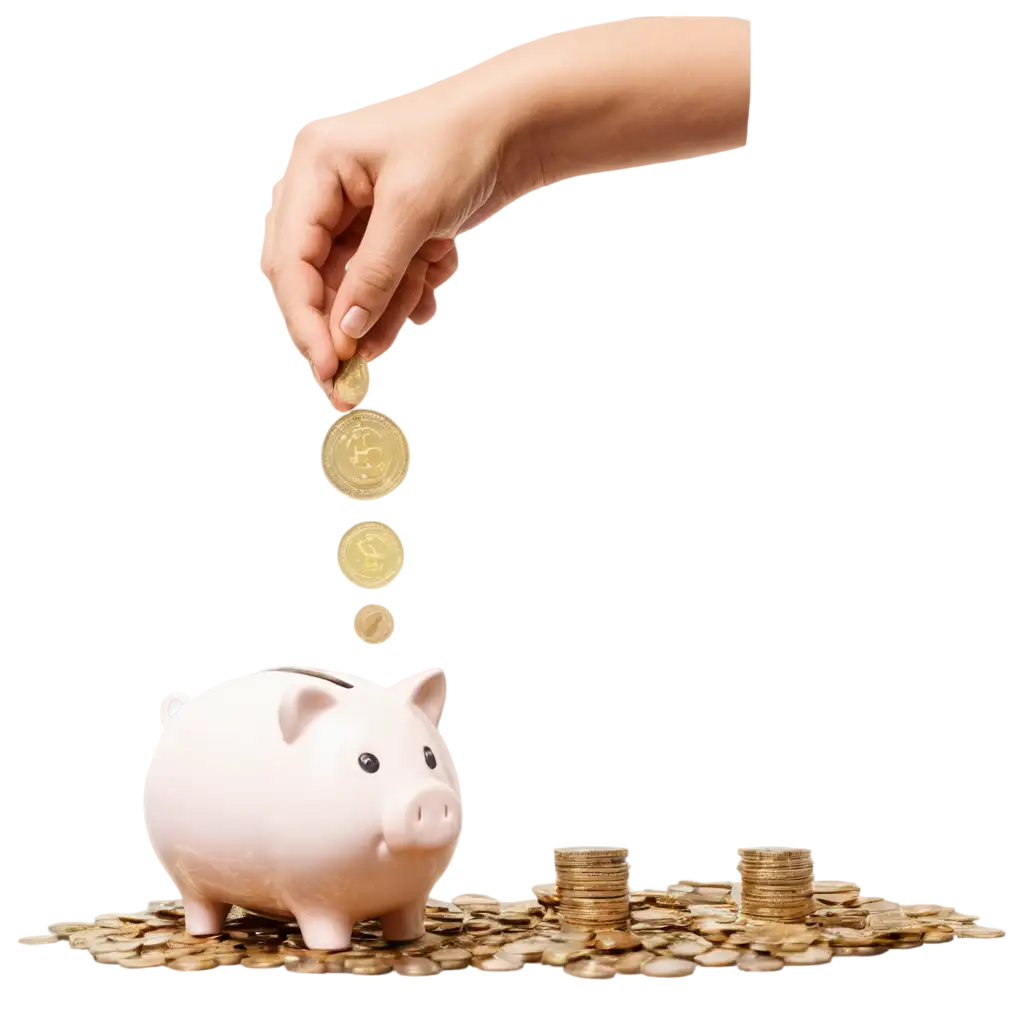 Coins-Falling-into-White-Piggy-Bank-PNG-Financial-and-Money-Deposit-Concept-for-HighQuality-Visuals