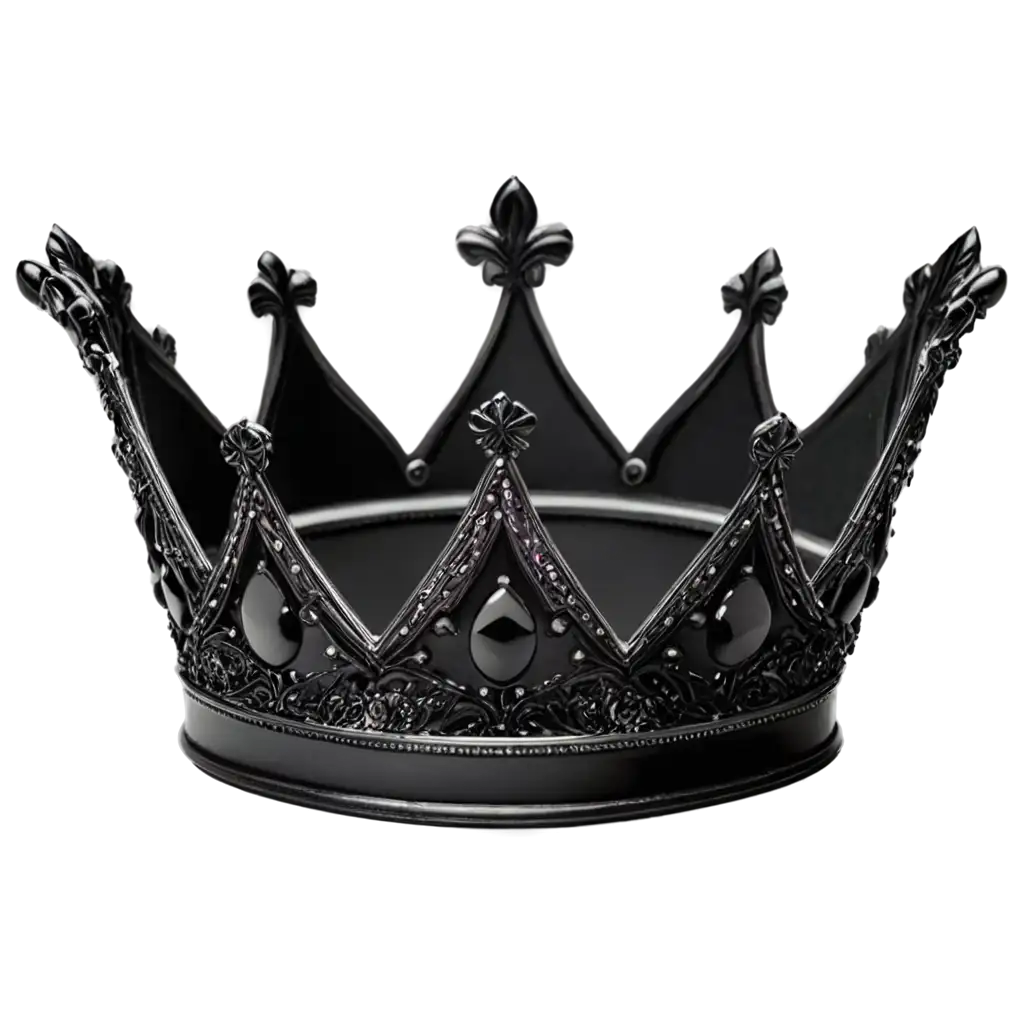 Exquisite-Black-Crown-PNG-Enhance-Your-Designs-with-Regal-Elegance