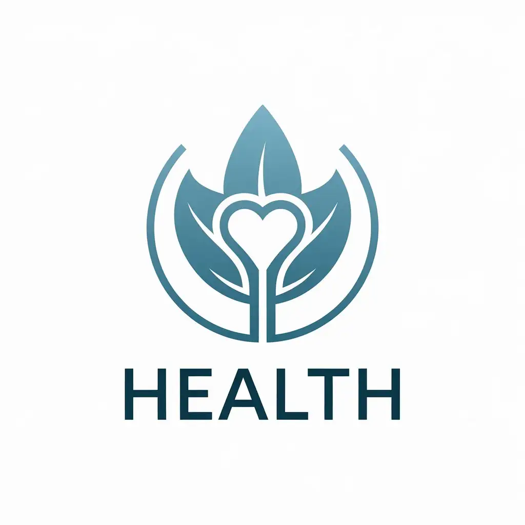 LOGO Design for Health Leaves and Heart Symbol with Clear Background for Medical and Dental Industry