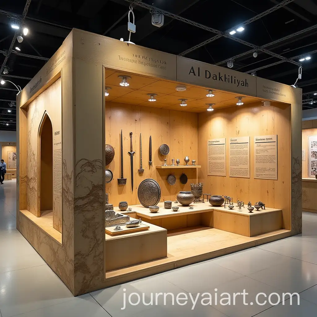 Omani-Exhibition-Booth-Highlighting-Mountain-Culture-and-Fortresses-with-Traditional-Crafts-and-Cuisine