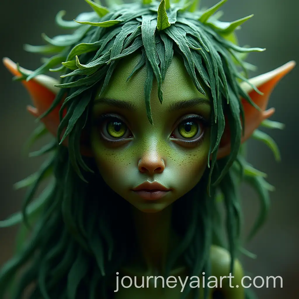 Leshy-with-Leaf-Hair-and-Dark-Green-Eyes-in-a-Mystical-Forest