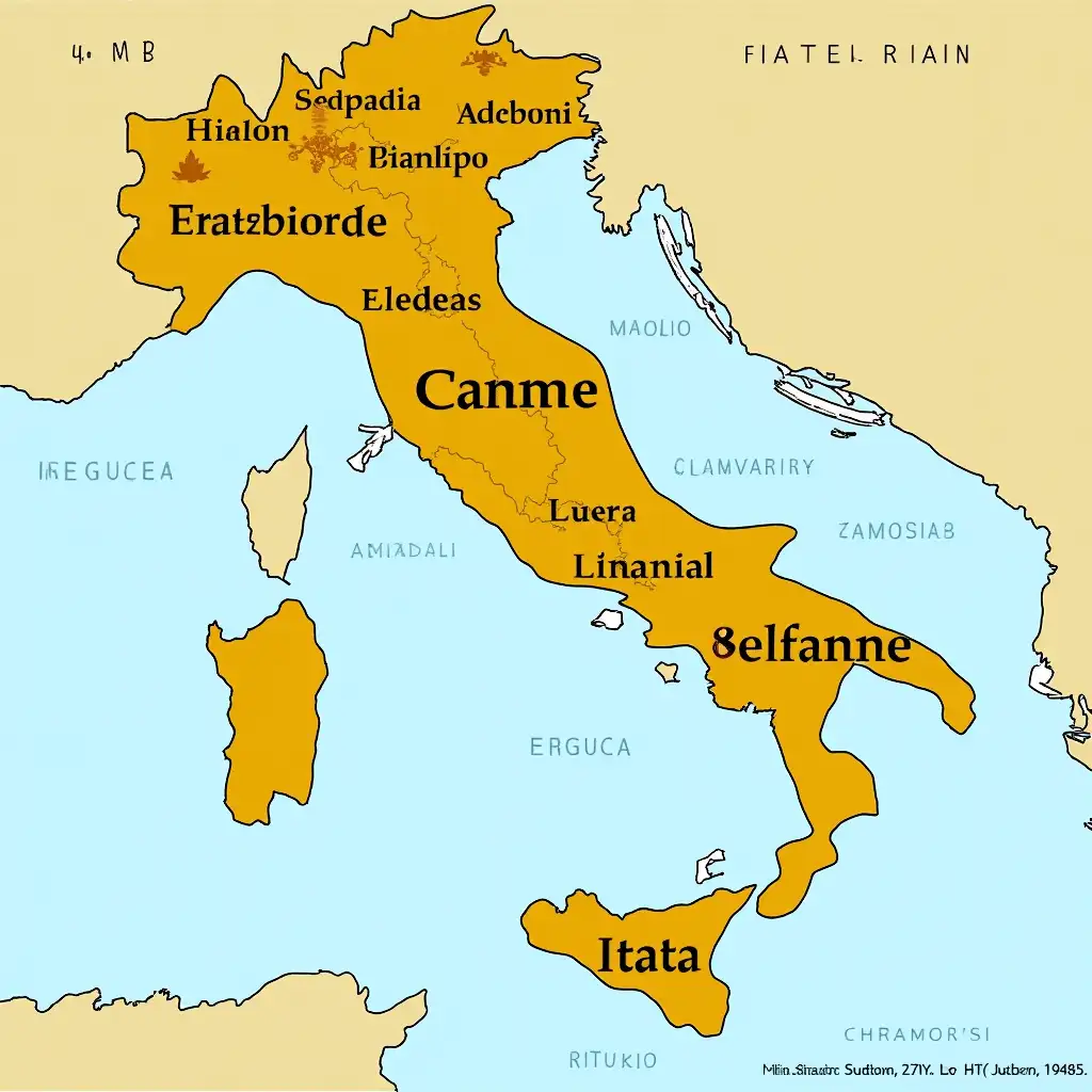 Historical-Map-of-Italy-Highlighting-Battle-of-Cannae-with-Text-Overlay