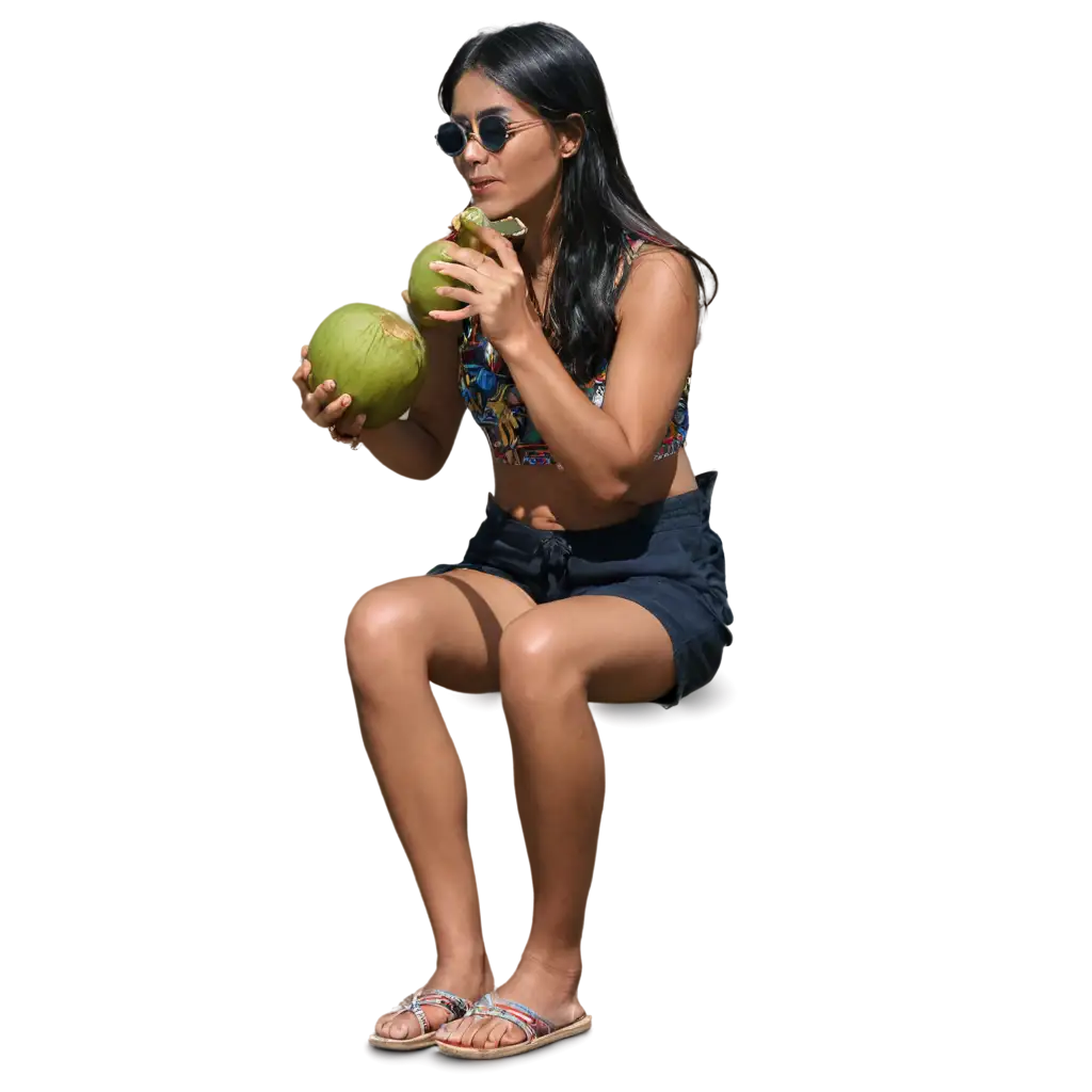 Person-Sitting-and-Drinking-Coconut-PNG-Image-for-Clear-HighQuality-Visuals