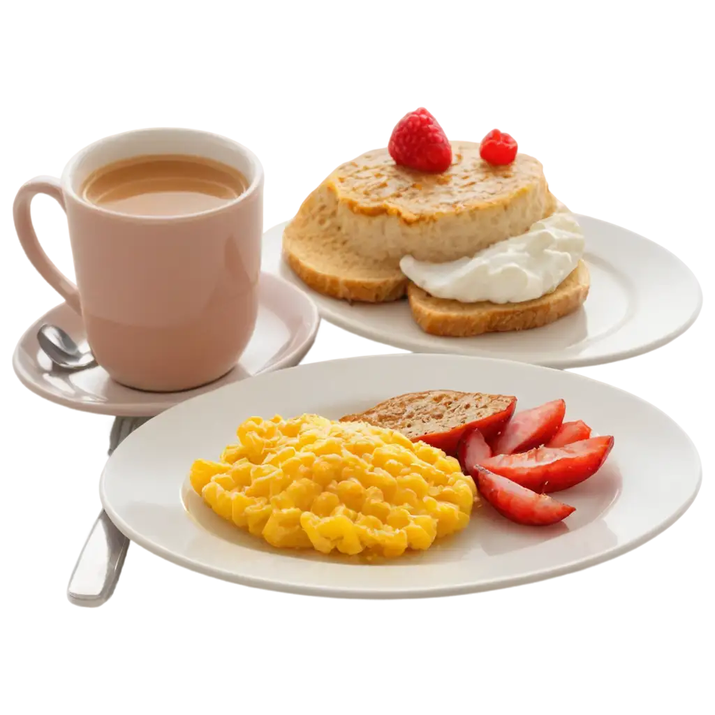 Beautiful-and-Elegant-PNG-Image-of-Breakfast-in-a-Cafe-Capturing-Morning-Serenity