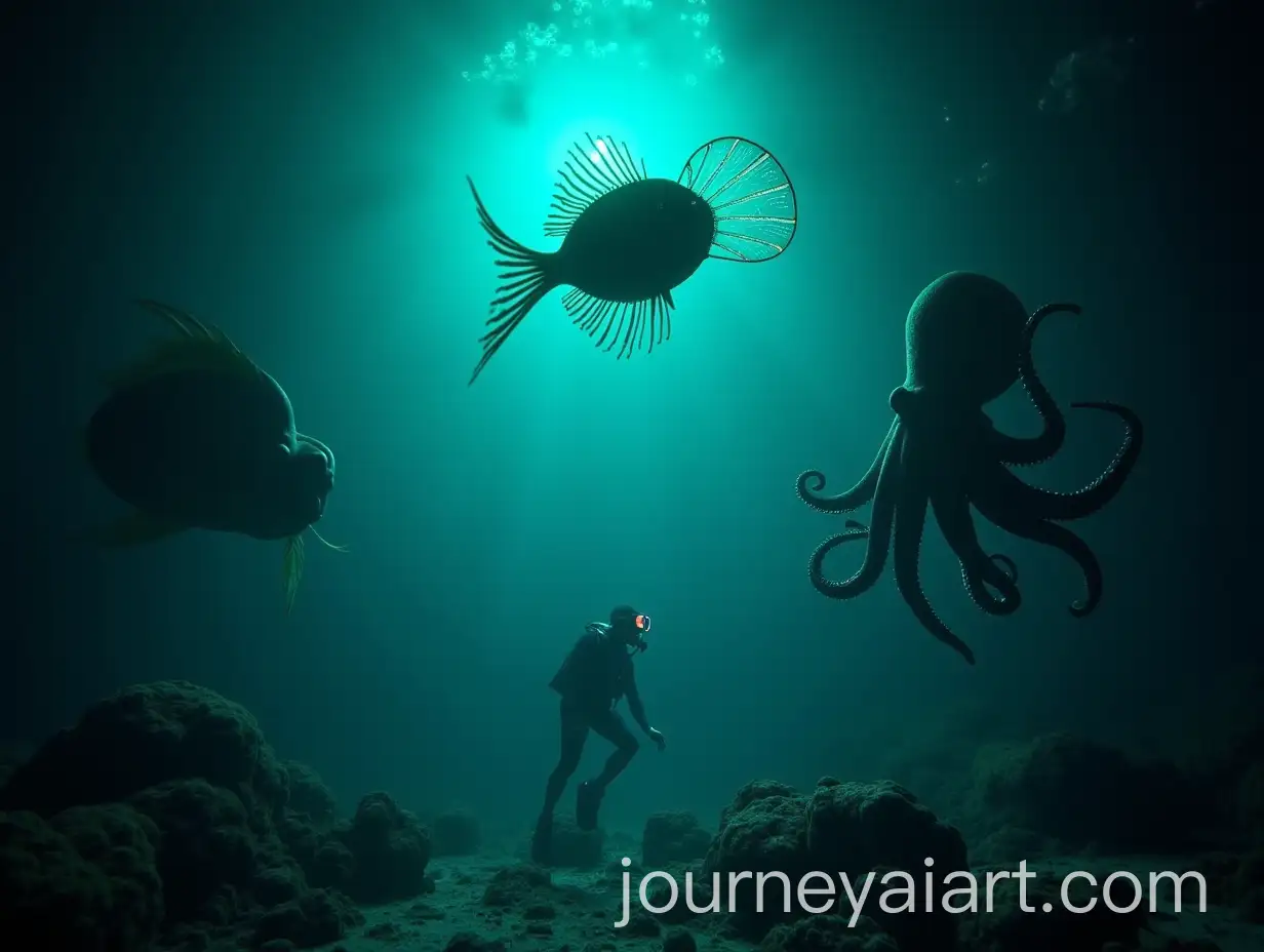 Mysterious-Deep-Sea-Creatures-with-Eerie-Bioluminescence